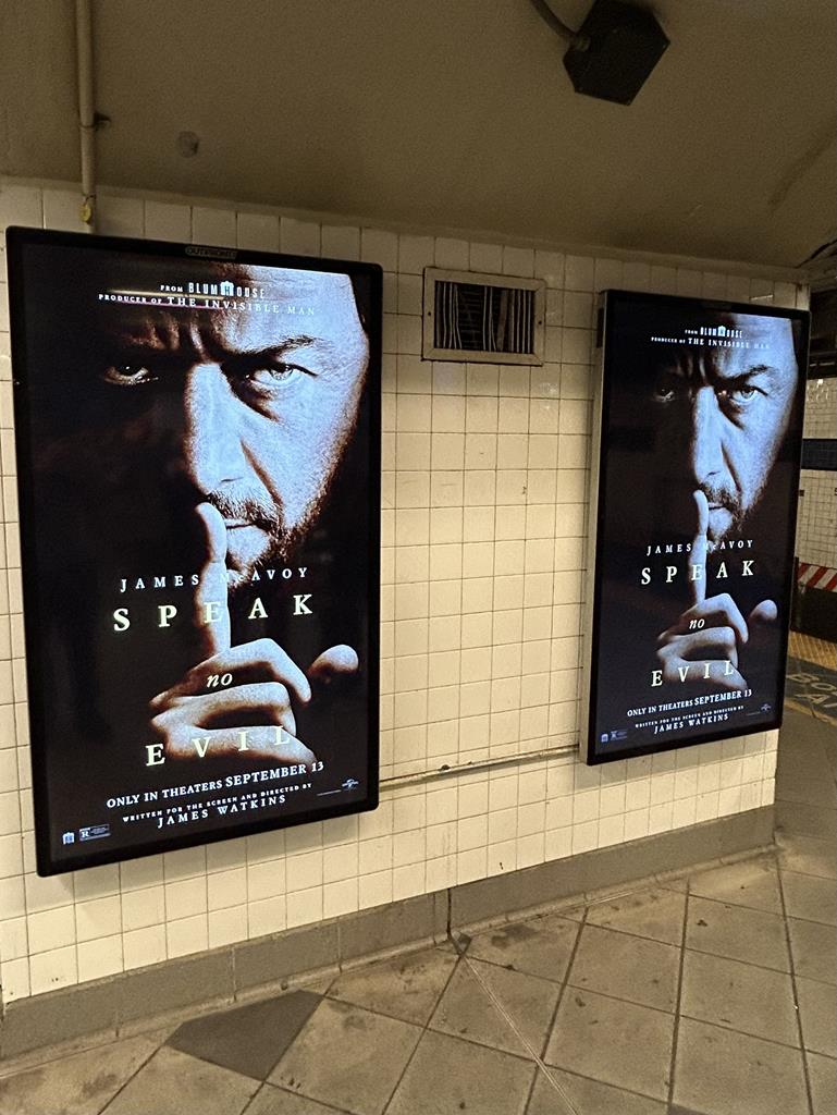 Speak no Evil movie,NY,DSP,59 st Columbus Circle subway train station platform Manhattan NYC,09-09-24