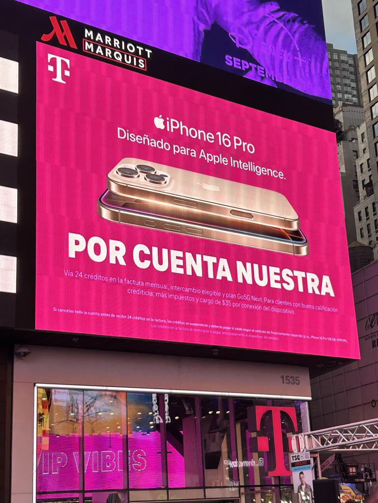 T-Mobile iPhone 16 pro,NY,DSN,46 st & 7 av Manhattan NYC,09-17-24