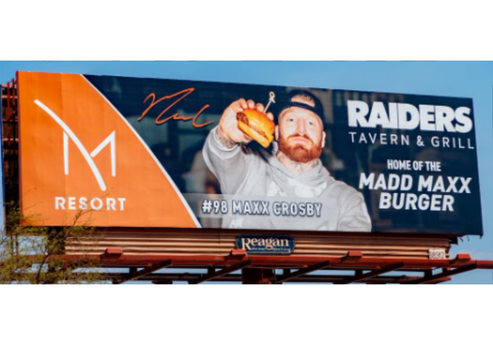 Raiders Tavern and Grill billboard
