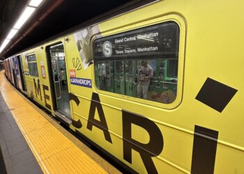 Mercari,NY,SubTW,S Train at 42 st Times Square subway station Manhattan NYC,09-17-24