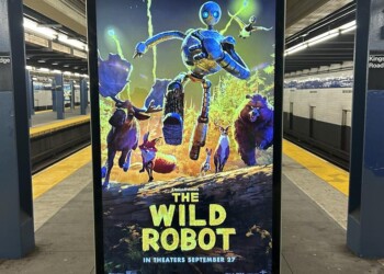 The Wild Robot Movie,NY,DSP,Kingsbridge Rd subway train station platform The Bronx NYC,09-09-24